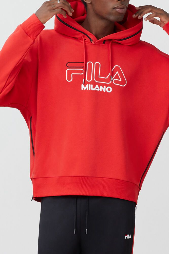 Fila Hættetrøje Herre Rød Milano French Terry SJC-421589